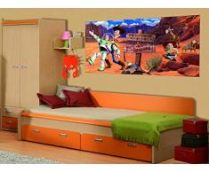 AG Design FTDh 0627 Toy Story Disney, Papier Fototapete Kinderzimmer - 202x90 cm - 1 Teil, Papier, multicolor, 0,1 x 202 x 90 cm