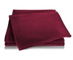 biederlack Flauschige Kuschel-Decke Pure Cotton I Made in Germany I Ãko-Tex Standard 100 I Wohn-Decke aus 100% Baumwolle in dunkelrot I Couch-Decke 150x200 cm I nachhaltig produziert