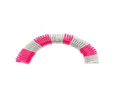 Kleeneze KL064431EU Robuste und langlebige Wäscheklammern, 50er-Pack, grau/rosa, Plastik, Pack of 50 Pegs