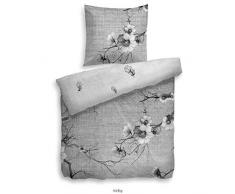 Heckett Lane Mako-Satin Wendebettwäsche Kelby 135x200 (80x80) Schwarz/Weiss