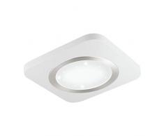 EGLO PUYO-S Aufbauleuchte, Stahl, 14 W, weiss, nickel-matt