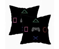 TOMKEY versteckter Kissenbezug mit Reißverschluss, 40,6 x 40,6 cm, dekorativer Überwurf, maßgeschneiderte Baumwoll-Kissenhülle für Sofas, Schlafzimmer, Büro und mehr Antik 18X18 Set of 2 schwarz