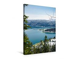 Premium Textil-Leinwand 50 x 75 cm Hoch-Format Walchensee, Bad Tölz; Bayern | Wandbild, HD-Bild auf Keilrahmen, Fertigbild auf hochwertigem Vlies, Leinwanddruck von Fotografie Schwarzfischer Miriam
