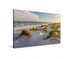 Premium Textil-Leinwand 90 x 60 cm Quer-Format Weißer Sandstrand von Dueodde auf Bornholm | Wandbild, HD-Bild auf Keilrahmen, Fertigbild auf hochwertigem Vlies, Leinwanddruck von Christian Müringer