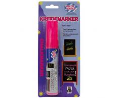 Decor Service Kreidemarker, Schreibbreite 3-15mm, Flüssigkreide, Pink, 23 x 2,5 cm