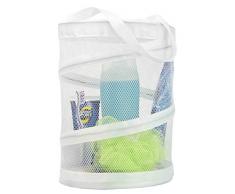 Sunbeam Wäschekorb aus Netzstoff, Weiß