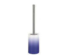 Spirella Tube WC Bürste Toilettenbürste Klobürste WC Garnitur aus Porzellan Weiß/Blau