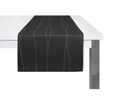 Wirth Tischläufer Langwasser, Polyester, Schwarz, 40 x 150 cm