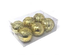 Allgala Christbaumkugeln, 7,6 cm, glitzernd, 6 Stück Gold