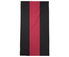 ArtVerse NFS Atlanta Throwback Football Stripes Strandtuch, Poly/Baumwolle, 36 x 72, Schwarz und Rot