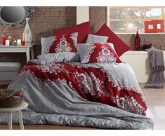 En Vogue Steppdecke Einzelbett 140 x 200 cm Red Grey White