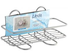 Feridras Linda Regal, 1 Einlegeboden, eckig, Chrom, 11 x 26 x 11 cm