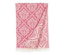Linum Home Textiles Damast Delight Pestemal Strandtuch, Pink