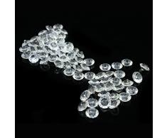 liying 10 mm Plastikbeutel Acryl Farbe Faux Diamant Rund Kristalle Treasure Gems Tisch Scatter, Vase, Tütenfüller, Arts & Crafts, Hochzeit Dekoration farblos