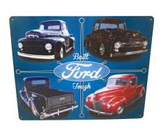 Classic F100 Ford Trucks Blechschild.. Built Ford Tough Bilder mit 4 Trucks