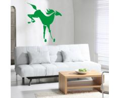 INDIGOS 4052166105637 Wandtattoo W528 Pferd, Pony Wandaufkleber 80 x 70 cm, grün