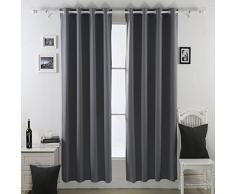 Deconovo Verdunkelungsvorhang Fleece Thermo Isolierter, Light Grau, 132,1 x 213,4 cm