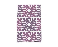 E by design HTG799PU3 Handtücher Tiki Square, geometrischer Druck, 16 x 25, Violett