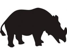 INDIGOS 4250380594828 Wandtattoo W055 Nashorn Afrika Wandaufkleberin 3 Größen, 80 x 47 cm, pink