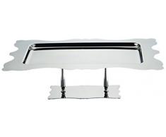 MEPRA Due Tablett, 48 x 36 cm Edelstahl Vassoio Rechteckiges Tablett, Zinn