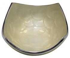 Majestic Giftware D105P Deko-Schale mit elfenbeinfarbenem Stein, 5,1 x 11,4 cm