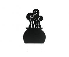 EUROPALMS Silhouette Metall Hexentopf, 83cm | Hexenkessel-Silhouette als Blickfang im Garten