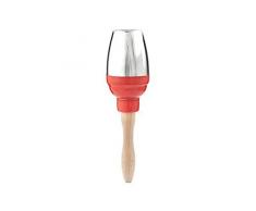 Kikkerland Maraca Cocktail Shaker, Holz, Rot, 16.5 x 16 x 28.7 cm