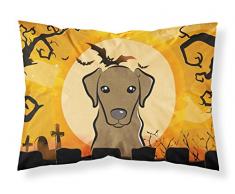 Carolines Treasures BB1792PILLOWCASE Halloween Chocolate Labrador Fabric Standard Pillowcase, Large, Multicolor