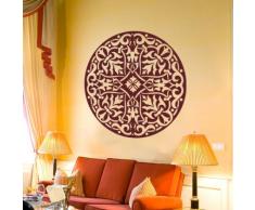 INDIGOS WG30252-31 Wandtattoo w252 Blume Ranke Orient Kreis Wandaufkleber 120 x 120 cm, rot