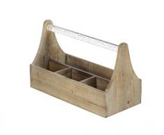 Deco Company Weinhalter aus Holz und Acryl, braun/transparent, 30,5 x 35,6 cm 7 x 12 Braun/Transparent