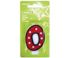 amscan Geburtstagskerze 0, gepunktet