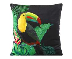 Eurofirany Kissenbezüge Kissenhüllen Couchkissenbezüge Sofakissenbezüge Dekorationskissen Doppelpack 2er Set Kopfkissenbezüge Dekokissen Sitzkissen, Schwarz, 60X60 cm, 2