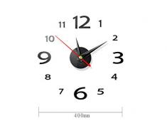 HOYOYO DIY Wanduhr Acryl Uhr Moderne Acryl Spiegel Oberfläche 3D einfache große Größe Wandaufkleber Dekoration Uhren Zahlen Aufkleber für Zuhause Büro Dekoration Geschenk