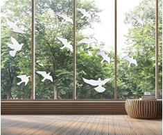 Anti-Kollision Fenster Alert Vogel Aufkleber Silhouetten Glastür Schutz und Save Birds Transparent (12 Silhouetten)