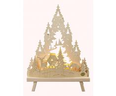 Unbekannt Saico Deko-Leuchte Wald, Holz, beige, 30 x 6 x 41 cm