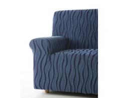 Zebra Textil Sofa, Blau, 1 sitzer