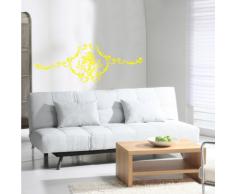 INDIGOS 4052166142403 Wandtattoo w654 sehr schöne Blume Wandaufkleber 120 x 42 cm, gelb