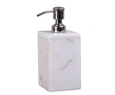 Creative Home Natural Marble Lotion Seifenspender, Marmor, Gebrochenes Weiß (Patterns May Very), 3 x 3 x 7-1/4 H