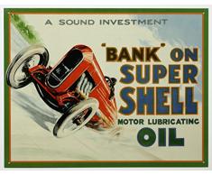 signs-unique Shell Oil Bank On Blechschild Usa Groß NEU 40x31cm S4312