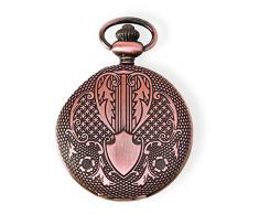 Solid Oak Steampunk Taschenuhr, massives Eichenholz, antikes Kupfer, groß