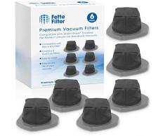 Fette Filter – 6 Stück Staubbecherfilter kompatibel mit Shark Cordless Pet Perfect Lithium-Ion Handstaubsauger Modell #s LV800 LV801 LV801C
