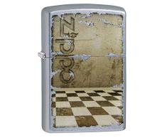 Zippo Classic Lighter-Chess Floor Feuerzeug, Messing, Individual Design, Original Pocketsize