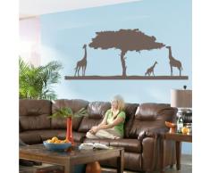 INDIGOS 4052166119597 Wandtattoo w559 Afrika / Steppe Giraffe Wandaufkleber 96 x 39 cm, braun