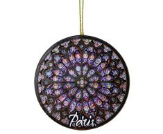 City-Souvenirs Fensterdekoration aus Holz, 3D-Motiv Paris Notre Dame 10,2 cm