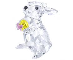 Swarovski Hase mit Gelbem Osterei Figur, Kristall, Transparent, 5.4 x 3.7 x 4.3 cm