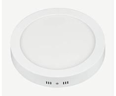 LEDAXO LED-Wand- und Deckenleuchte rund WDL-09-18-225, 18 Watt, 1.530 lm, 3000 K (warmweiß), Alu-Gehäuse weiß, Ø 225x35mm