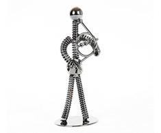 Creative Vintage Artistic Spring Gelockt Eisen Art Musik Performer Figur Musikinstrument Home Schreibtisch Arbeitsplatz Büro Cafe Dekoration Geschenk French Horn