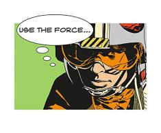 Komar Wandbild Star Wars Classic Comic Quote Luke | Kinderzimmer, Jugendzimmer, Dekoration, Kunstdruck | ohne Rahmen | WB118-70x50 | Größe: 70 x 50 cm (Breite x Höhe)