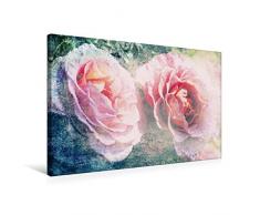 Premium Textil-Leinwand 75 x 50 cm Quer-Format Rosen Romantik - Sehnsucht | Wandbild, HD-Bild auf Keilrahmen, Fertigbild auf hochwertigem Vlies, Leinwanddruck von Martina Cross