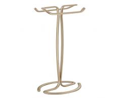 iDesign Axis Bad Handtuchhalter für Waschtisch | eleganter Handtuchständer mit 2 Handtuchstangen | praktischer Handtuchhalter ohne Bohren | Metall champagner